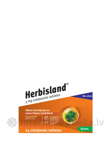 Herbisland 3mg, 24 pastillid | internetaptieka.lv