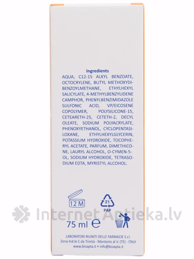 Bioapta Aptasol 50+ saules aizsardzības krēms, 75 ml | internetaptieka.lv