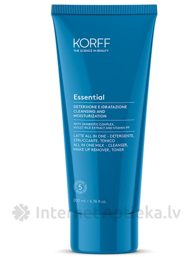 KORFF ESSENTIAL universāls pieniņš sejas ādas attīrīšanai un tonizēšanai, 200 ml | internetaptieka.lv