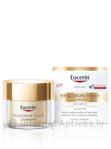Eucerin Hyaluron-Filler + Elasticity dienas krēms SPF15, 50 ml | internetaptieka.lv