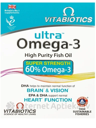 vitabiotics Ultra Omega-3, 60 капсул | internetaptieka.lv