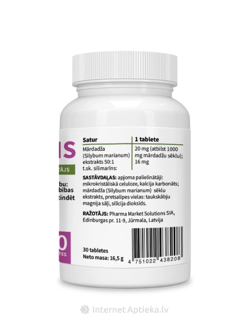 Piimohakas 1000 mg tabletid, 30 tk. | internetaptieka.lv