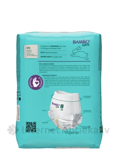 BAMBO NATURE aluspüksid Suurus 8, 19+ kg, 16 tk. | internetaptieka.lv