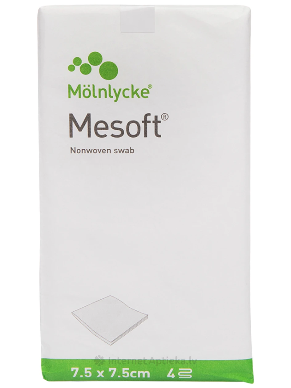 Mesoft kirurgilised salvrätikud 7,5 x 7,5 cm, 100 tk. | internetaptieka.lv