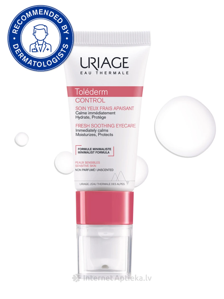 URIAGE Tolederm Control Успокаивающий крем для кожи вокруг глаз, 15 мл | internetaptieka.lv