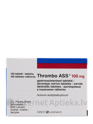Thrombo ASS 100 mg, 100 tabletes | internetaptieka.lv