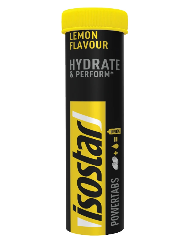 ISOSTAR Hydrate & Perform Powertabs Lemon Isotonic 12g putojošās tabletes, 10 gab.