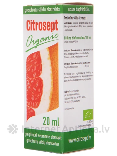 Citrosept Organic, 20 ml | internetaptieka.lv