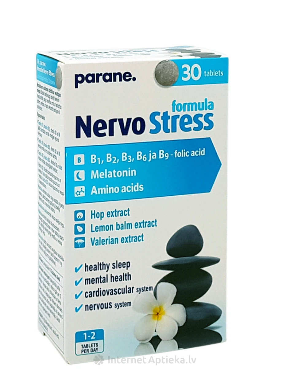 NervoStress formula Parane, 30 tabletti | internetaptieka.lv