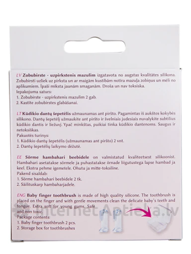 MARIA BABY zobubirste - uzpirkstenis mazulim, 2 gb. | internetaptieka.lv