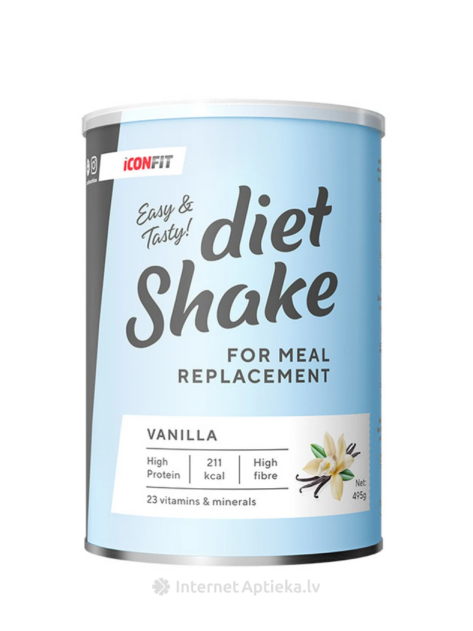 ICONFIT Diet Shake - Vanilla, 495 г | internetaptieka.lv