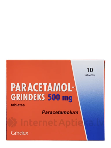 Paratsetamool Grindeks 500 mg, 10 tabletti | internetaptieka.lv