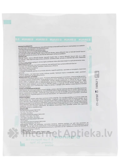 ASKINA DRESSIL BORDER 7,5 СМ X 7,5 СМ ПОВЯЗКА С ОСТРОВКОМ, СТЕРИЛЬНАЯ, 1 ШТ. | internetaptieka.lv