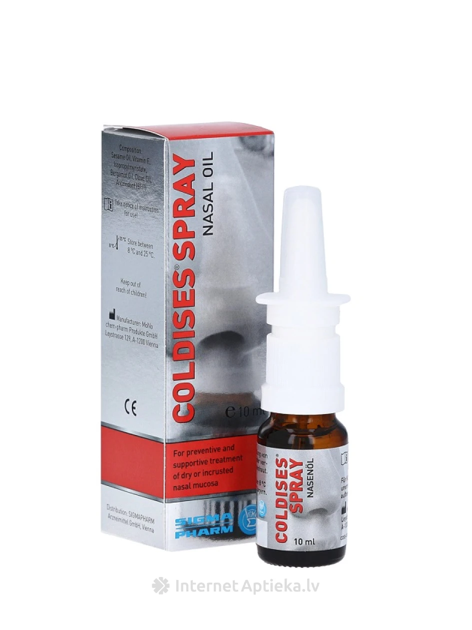 Coldises spray, deguna eļļa ar smidzinātāju, 10 ml | internetaptieka.lv