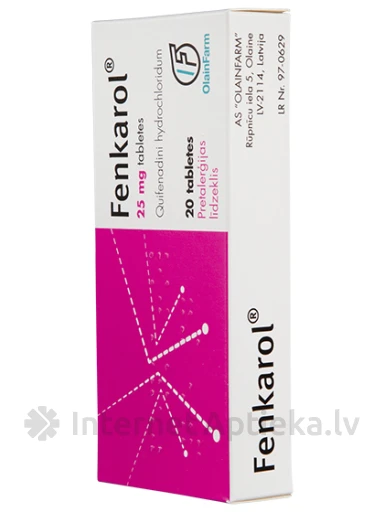 Fenkarol 25 mg, 20 tabletes | internetaptieka.lv