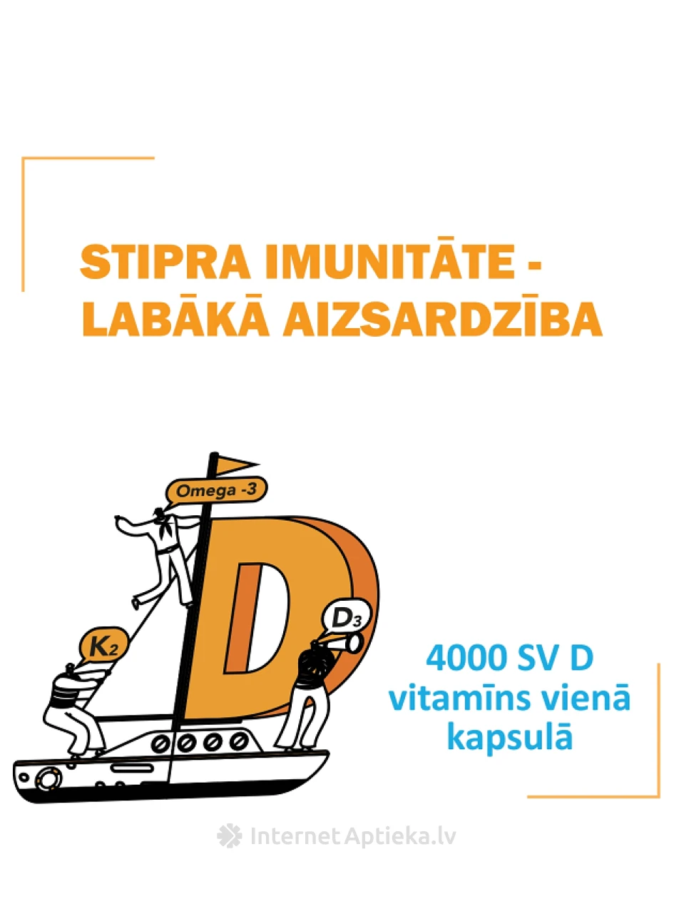 Olidetrim 4000 D3 + K2 Omega-3, 30 kapsulas | internetaptieka.lv