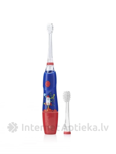 Brush-Baby Kidzsonic Rocket elektriskā zobu suka+maiņas uzg. 3+, 1 gb. | internetaptieka.lv