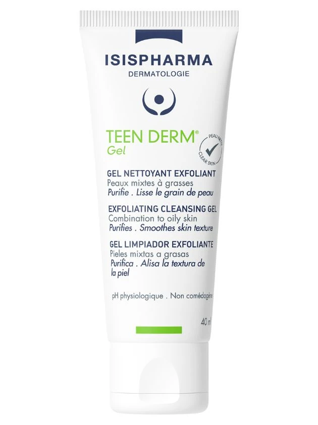 ISISPHARMA eksfoliējošs attīrošais gels TEEN DERM GEL, 40 ml