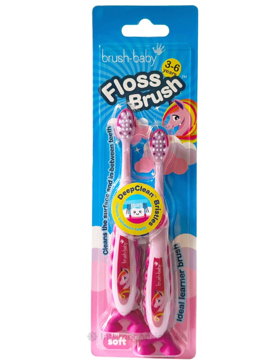 Brush-Baby Zobu suka Floshbrush vienradzis 3-6 gadi, 2 gb. | internetaptieka.lv