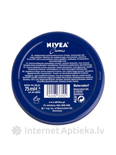 Nivea krēms, 75 ml | internetaptieka.lv