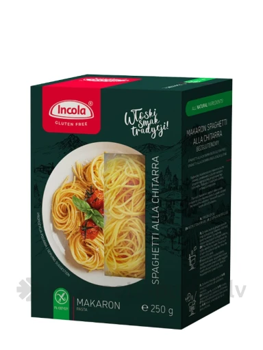 Incola bezglutēna makaroni sphagetti alla chitarra, 250 g | internetaptieka.lv