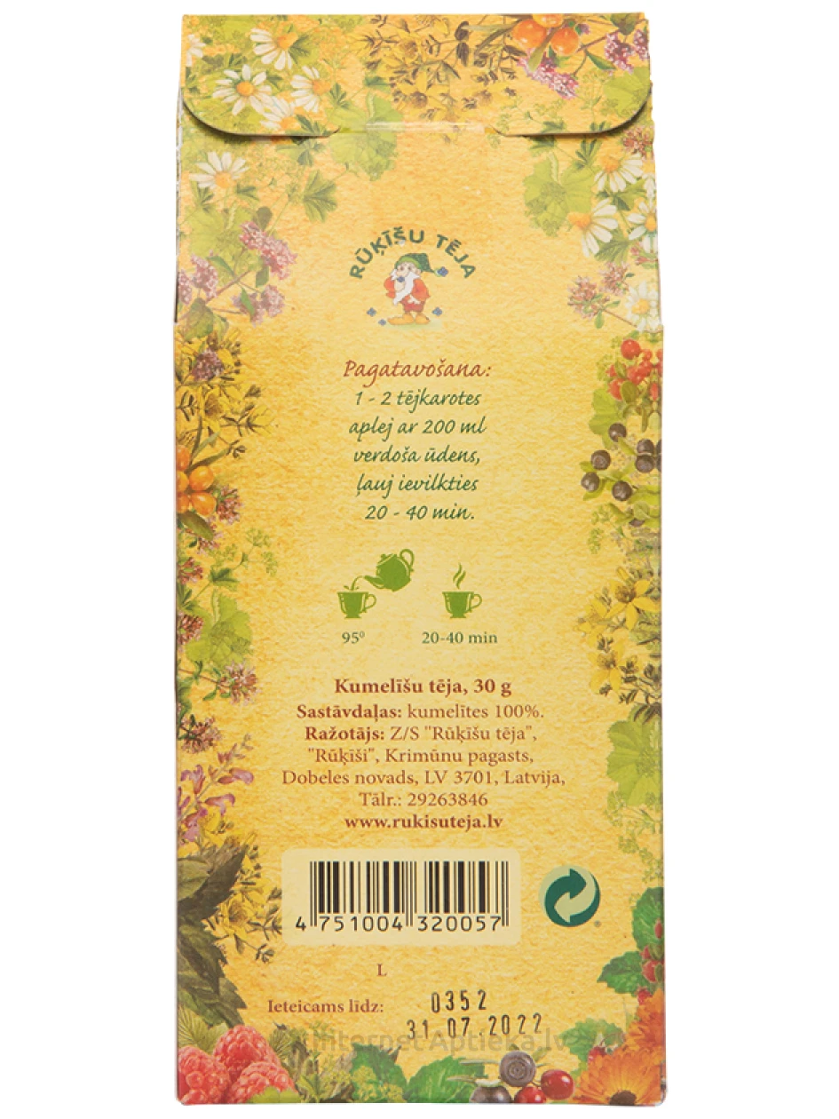 Rūķīšu Kumelīšu tēja, 30 g | internetaptieka.lv