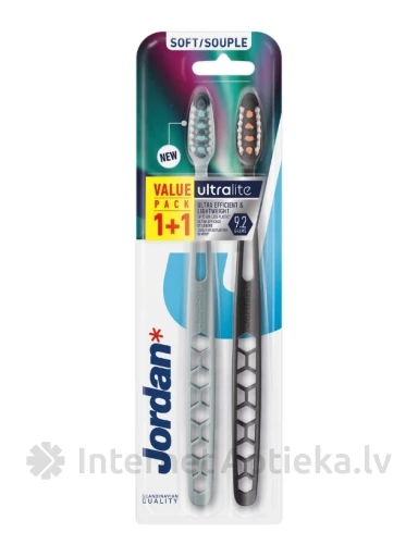 JORDAN Ultralite 1+1 zobu birstes mīkstas | internetaptieka.lv