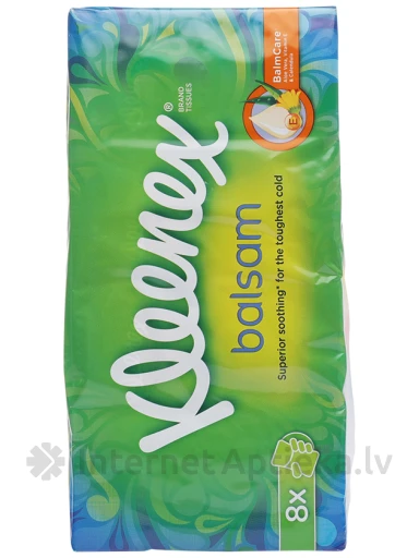Kleenex Balsam salvetes, 8 paciņas | internetaptieka.lv