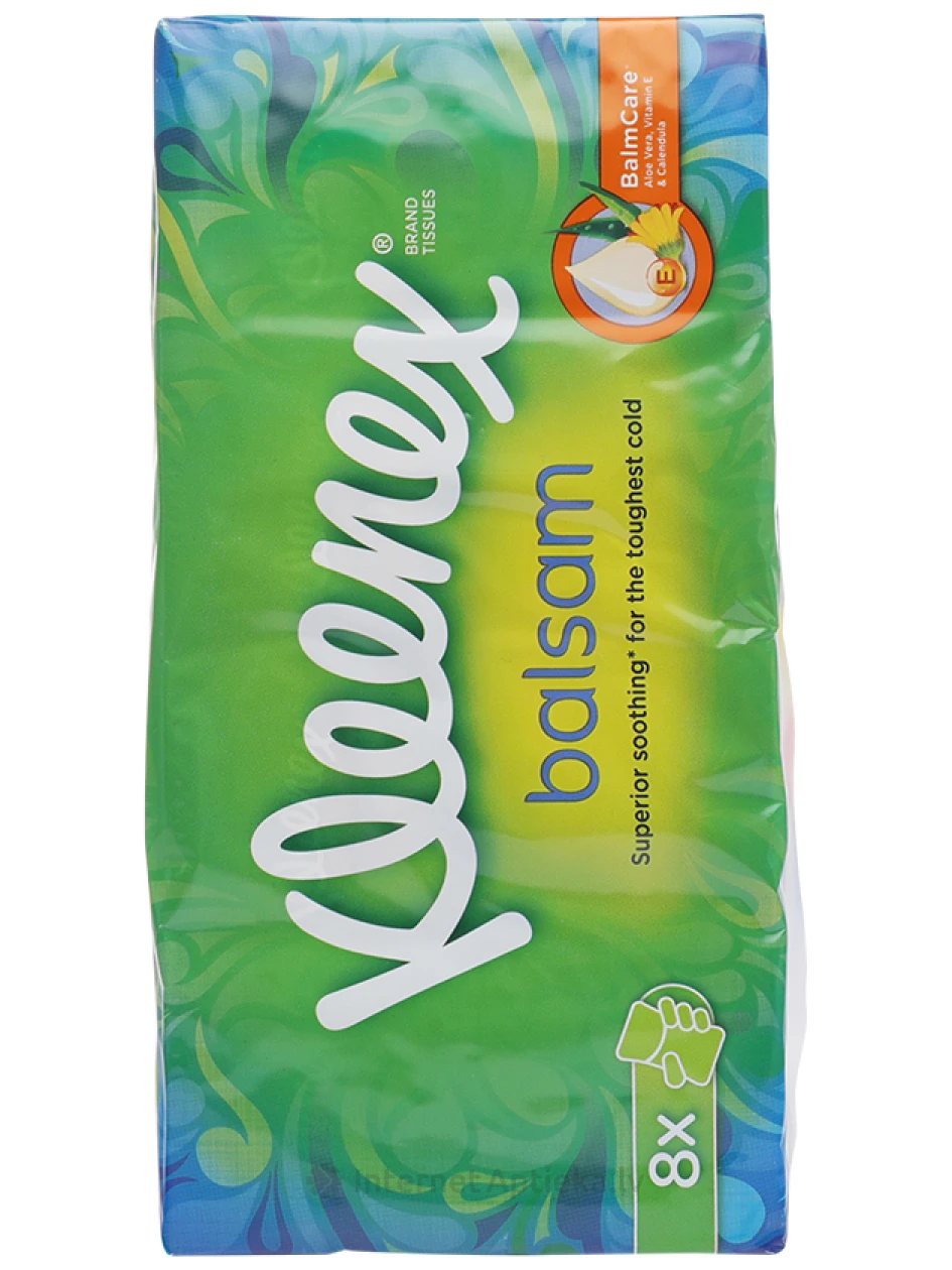 Kleenex Balsam salvetes, 8 paciņas | internetaptieka.lv