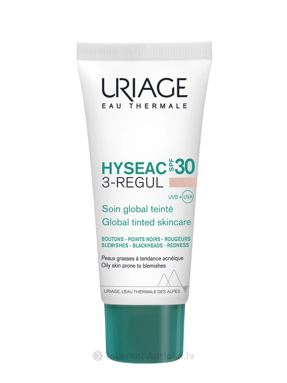 URIAGE Hyseac 3-REGUL tonēts krēms ar SPF30, 40 ml | internetaptieka.lv