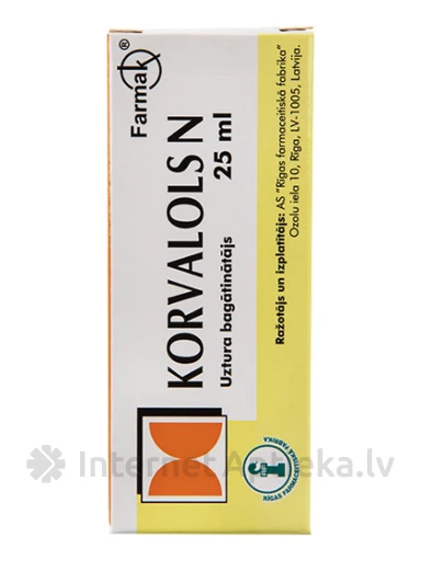 Korvalols N (корвалол), капли, 25 мл | internetaptieka.lv