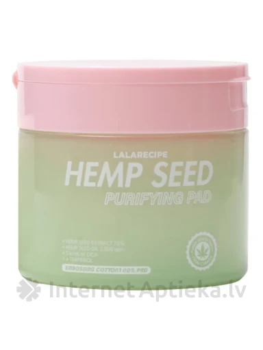 Lalarecipe Hemp Seed attīrošie tonika spilventiņi, 70 gab | internetaptieka.lv