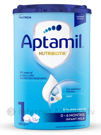 Aptamil® NUTRIBIOTIK™ 1 Piimasegu beebidele alates sünnist, 800 g | internetaptieka.lv