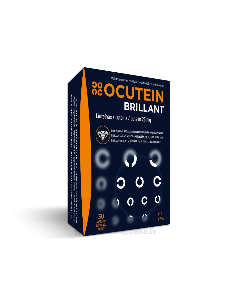 Ocutein Brillant lutein 25 мг, 30 капсул | internetaptieka.lv