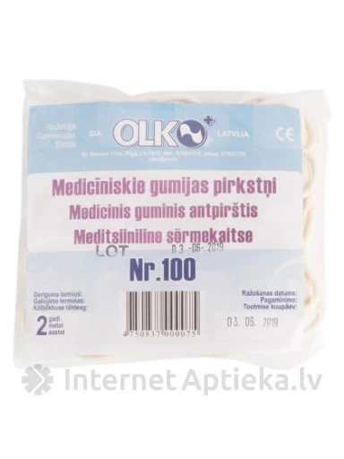 Olko pirkstiņi gumijas, 100 gb. | internetaptieka.lv