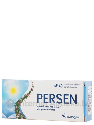 Persen, 40 apvalkotās tabletes | internetaptieka.lv