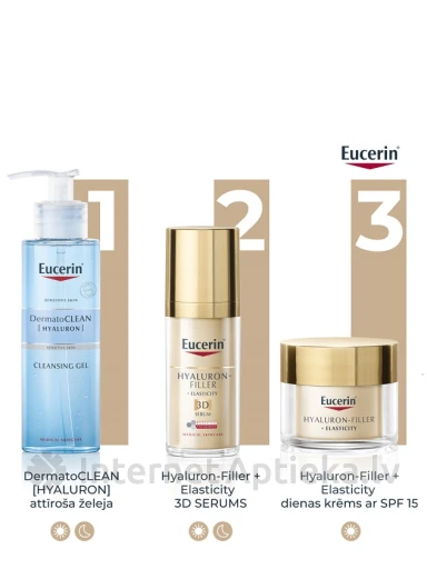 EUCERIN Hyaluron-Filler + Elasticity dienas krēms SPF15, 50 ml | internetaptieka.lv