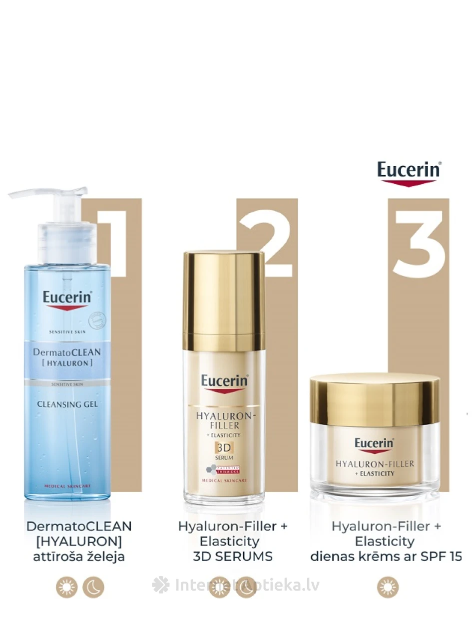 EUCERIN Hyaluron-Filler + Elasticity dienas krēms SPF15, 50 ml | internetaptieka.lv