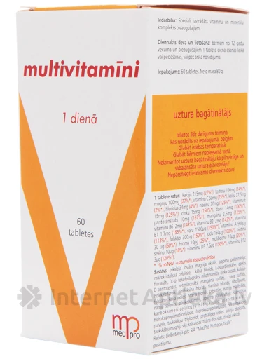 Medpro Мультивитамины, 60 таблеток | internetaptieka.lv