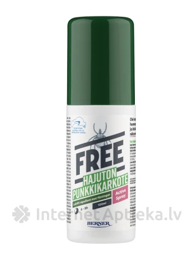 FREE Active līdzeklis pret ērcēm un insektiem, 100 ml | internetaptieka.lv
