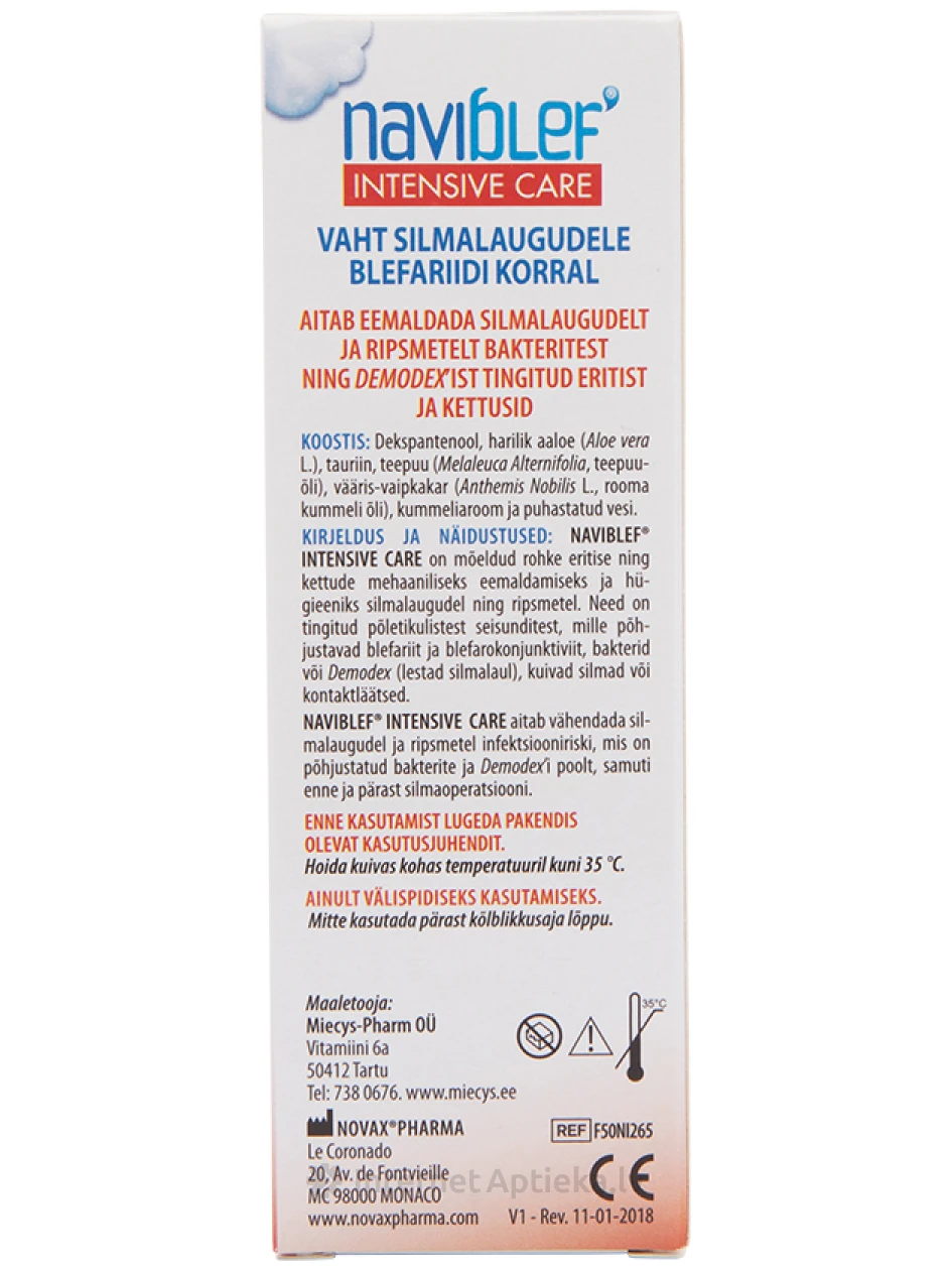 Naviblef Intensive care putas acu plakstiem, 50 ml | internetaptieka.lv