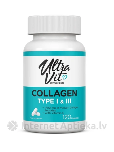 ULTRAVIT Collagen I&III, 120 kapsulas | internetaptieka.lv