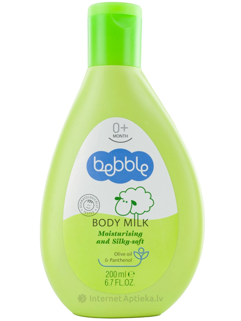 Bebble body milk ķermeņa pieniņš 0+, 200ml | internetaptieka.lv