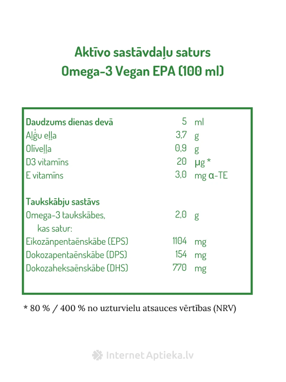 NORSAN OMEGA-3 VEGANIŠKAS EPA su apelsinų skoniu, 100 ml | internetaptieka.lv