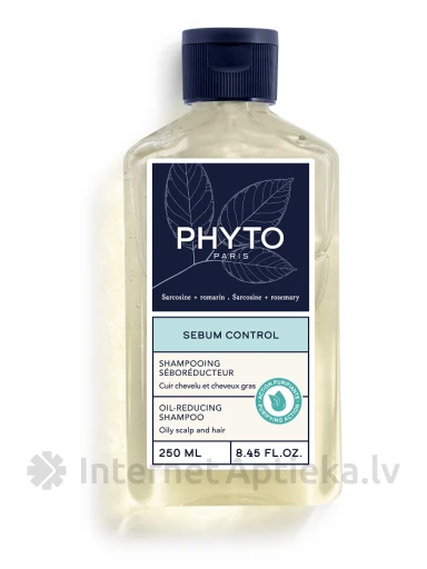 PHYTO SCALP SOLUTION rasueritust reguleeriv šampoon rasusele peanahale ja juustele, 250 ml | internetaptieka.lv