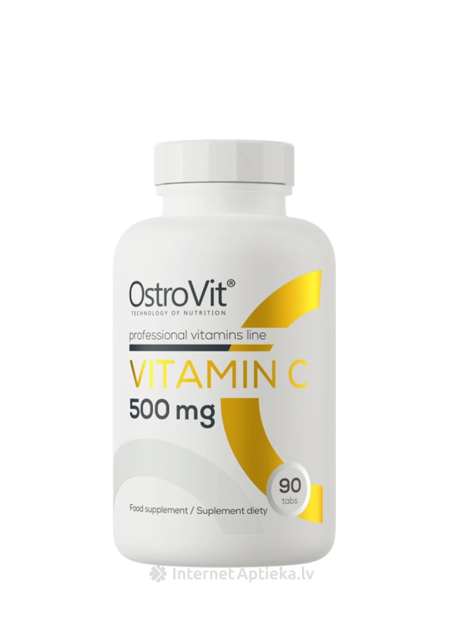 OstroVit Vitamin C 500 mg tabletes, 90 gb. | internetaptieka.lv