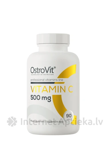 OstroVit Vitamin C 500 mg tabletes, 90 gb. | internetaptieka.lv