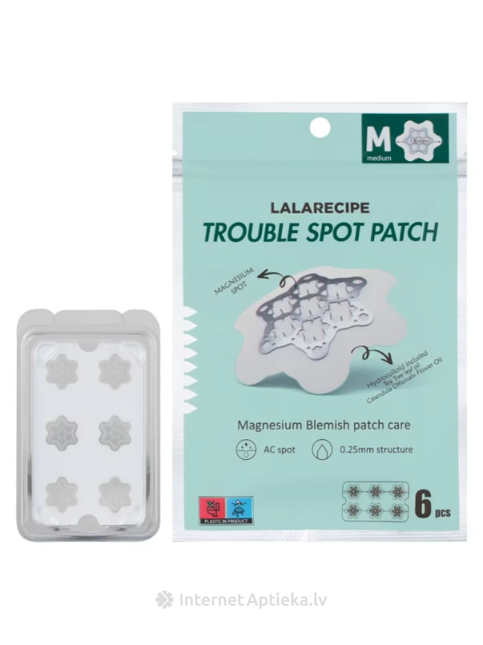Lalarecipe Trouble Spot Patch M aknes plāksteri, 6 gab | internetaptieka.lv