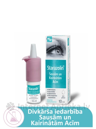 Starazoliini tilgad kuivadele ja ärritunud silmadele, 10 ml | internetaptieka.lv