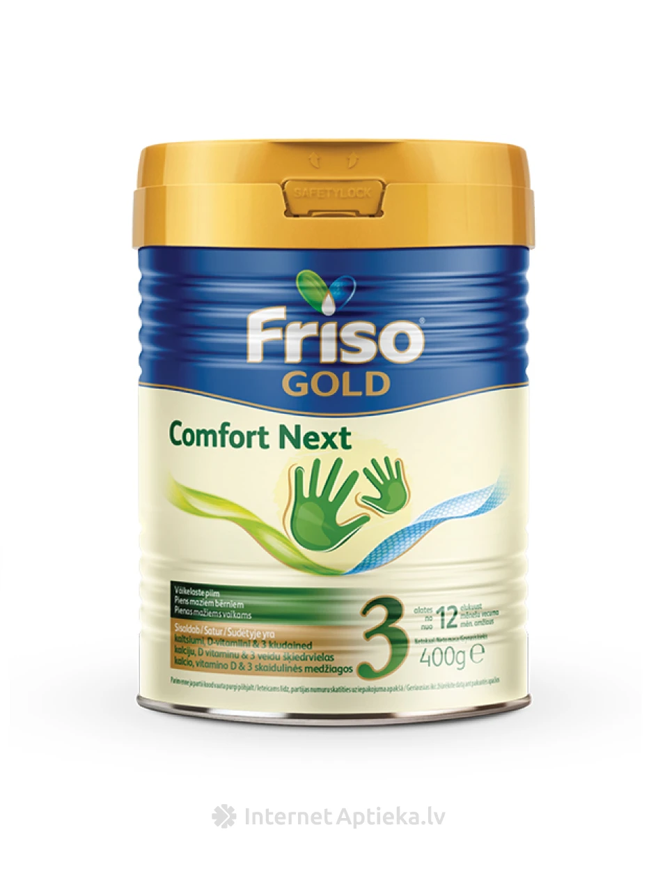 FRISO GOLD COMFORT NEXT 3 смесь с 12 месяцев, 400 г | internetaptieka.lv